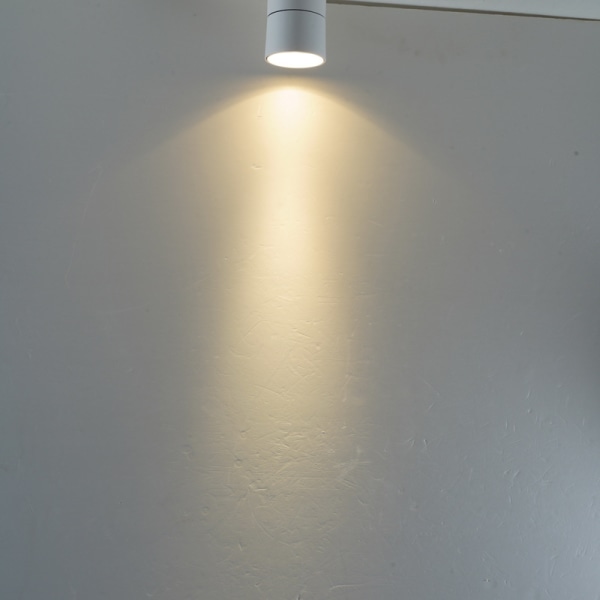 Hvit justerbar overflate montert spotlight 7W LED Downlights taklampe justerbar vinkel taklampe COB lampe, 360° roterbar (varm hvit 3000