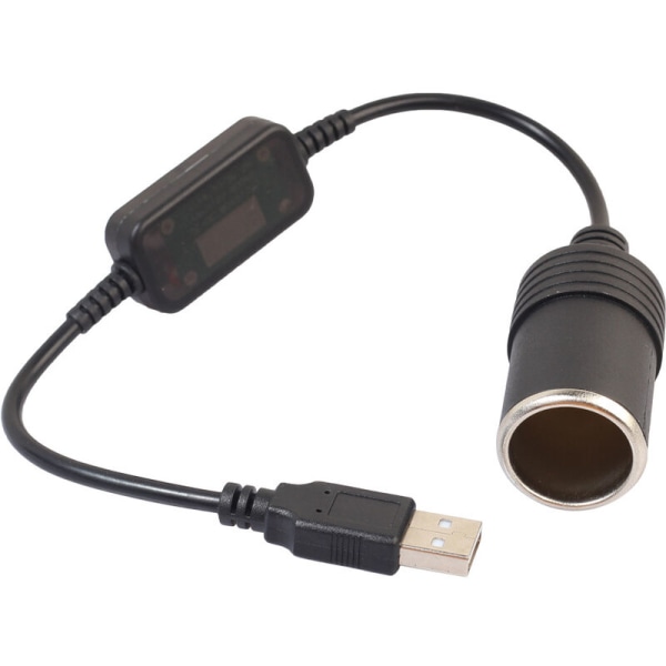 5V USB A hane till 12V bilcigarettändare hona-uttagsomvandlare för bilcigarettändare Driving Recorder DVR Dash Camera GPS (under 8W), 30cm/1