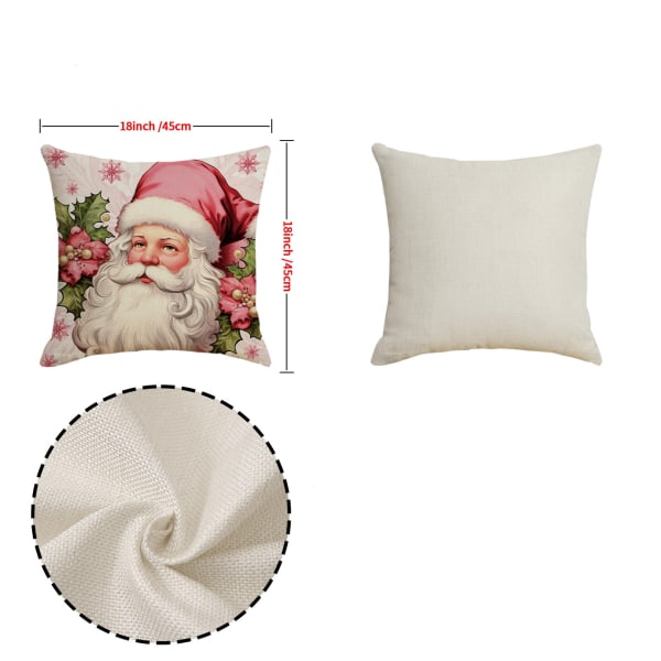 Juleputetrekk 45*45cm Gårdshus Juledekorasjon Julenissen Feriedekorasjon Hjem Sofa Pudeboks