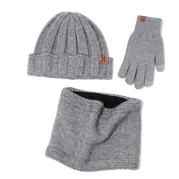 höst vinter halsduk mössa handskar varma tillbehör tre delar set