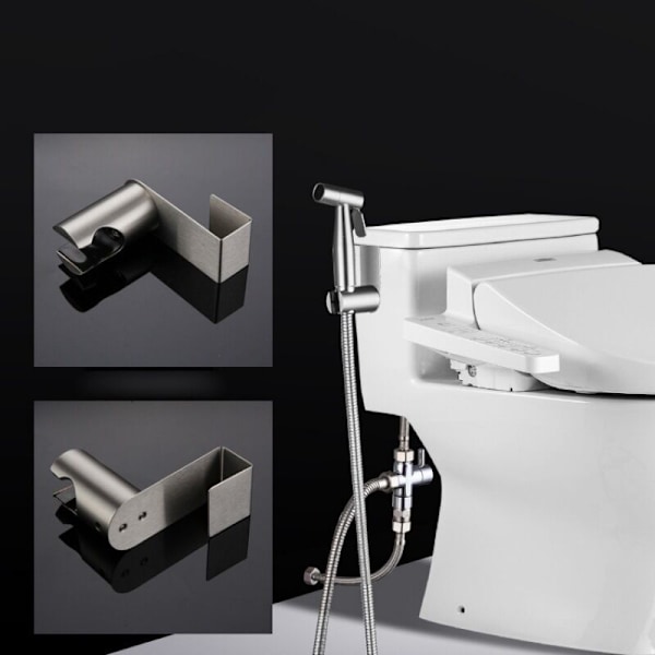 WC-duschset med termostatblandare och handdusch för intimhygien, anti-skållning, i kromad mässing, toalettbidéspray, bidédusch