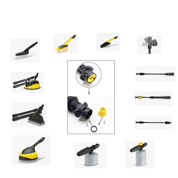 Kompatibel med Kärcher K2 K3 K4 K5 K6 K7 Högtrycks packningar Tätningsringar O-ringar Tätningsringar 2.640-729.0（Set om 20）