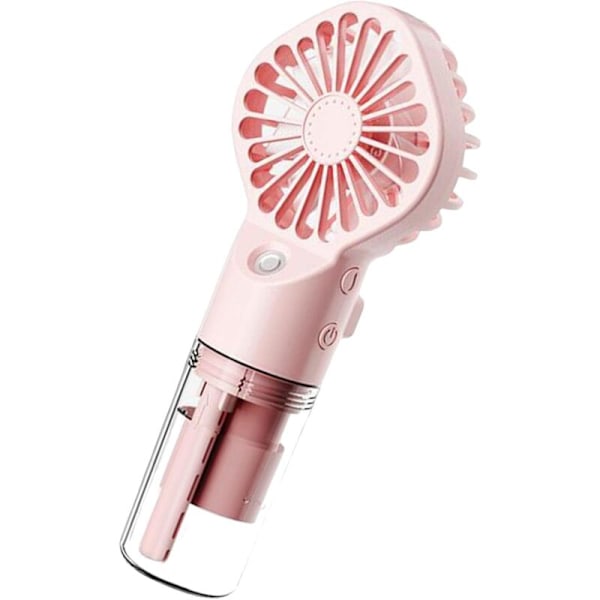Bärbar dimfläkt, mini transparent sprayfläkt, uppladdningsbar dimspridare via USB med 4 hastigheter för hemmet, kontoret, utomhus, resor