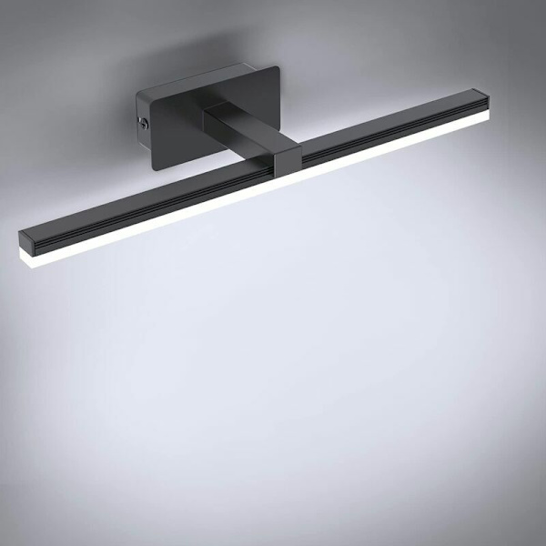 LED-spegellampor 9W, badrumsspegellampa kall vit 6000K spegelfrontbelysning 40cm badrumsskåpsbelysning 720LM LED-spegelvägglampa svart fo