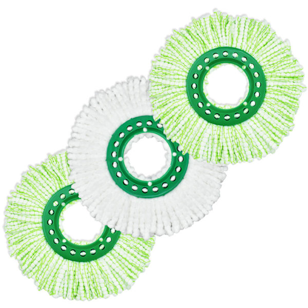 4-pack Ersättningsmopphuvuden för Libman Tornado Spin Mop, Återanvändbart Mikrofiber Ersättningshuvud för Libman Tornado Spin Mop System, Lätt att Byta, Ma