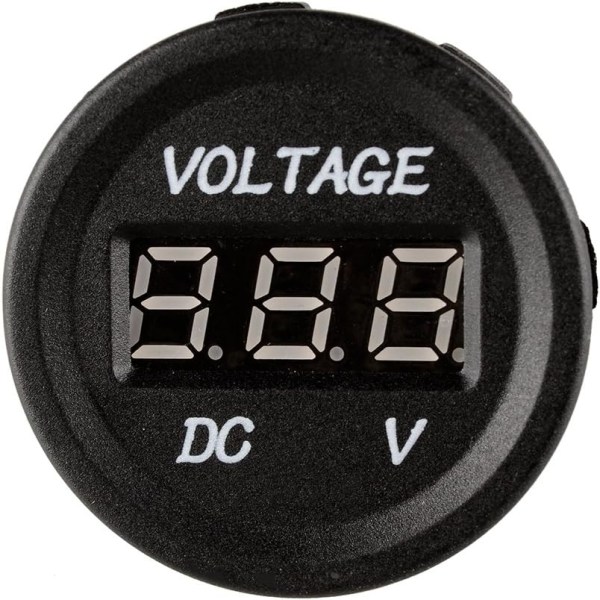 Mätinstrument Universell Vattentät Digital Display Voltmeter LED Voltmeter för Lastbil Auto Motorcykel DC 12V-24V (Blå)