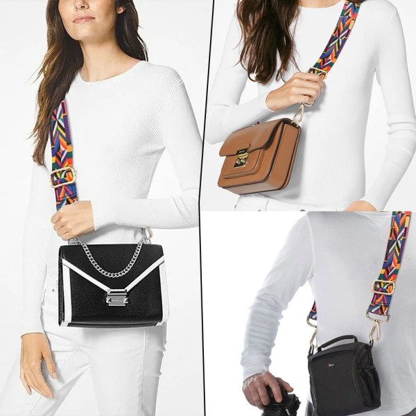 Axelrem för väska Ersättningsaxelremmar Justerbar axelrem för handväskarem Bred etnisk axelrem 3,8 cm för crossbody, handväska