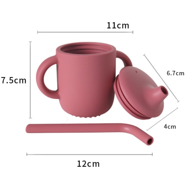Pink-Kids Cup oljilla, Baby Learning Cup, Silicone Learning Cu