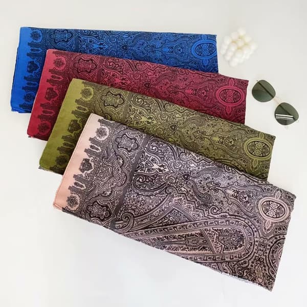 Kvindernes efterår og vinter gradient cashew print sjal
