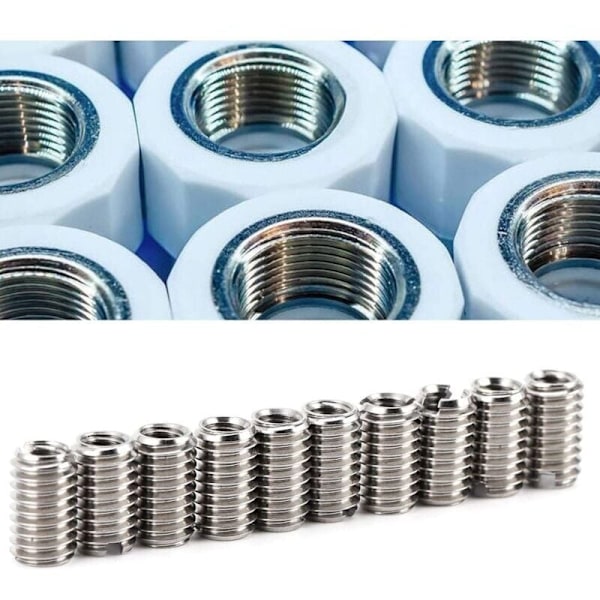 10 stk. M4 X 0,7 mm hungevind M6 X 1 mm hangevind rustfrit stål reduceringsmøtrikindsatser til computere lamper forme mekanisk udstyr