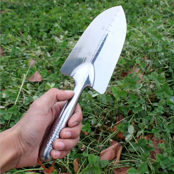 Transplanter Høj kvalitet havearbejde Haveværktøj Rustfrit stål skovl Blomsterskovl Lille skovl Jernskovl Udendørs blomsterplantning