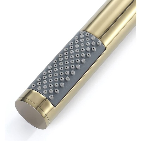 Højtryks brusehoved håndholdt messing håndbruser anti-kalk sejlende vandbruser G1/2, Titanium Gold