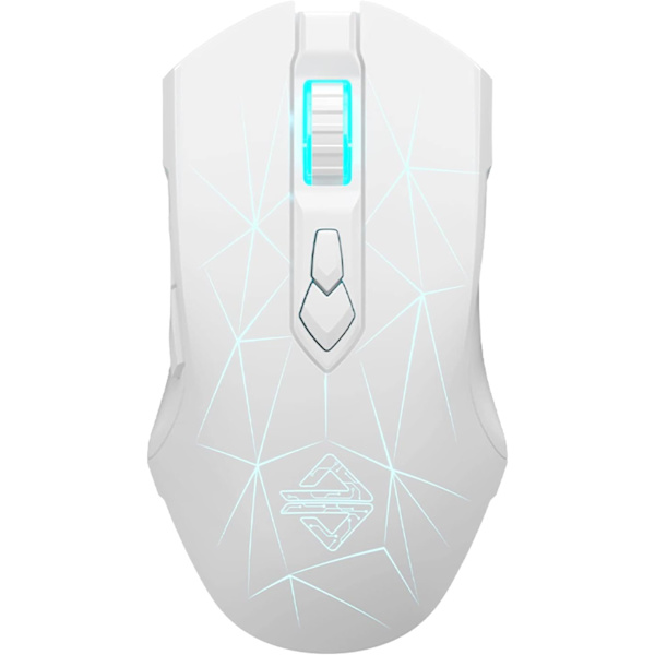 Trådlös spelmus, lätt tri-mode spelmus - 2.4G/BT5.0/USB-kabel, upp till 10K DPI, ergonomisk LED-bakgrundsbelyst spelmus med 8 programmerbara knappar