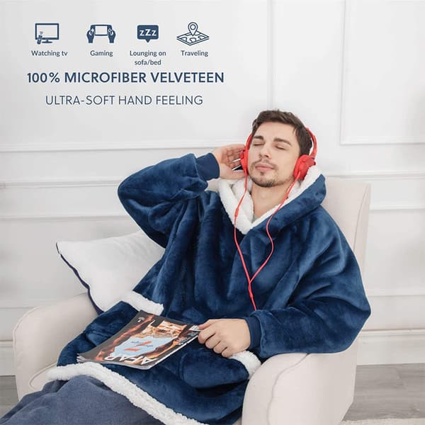 Varm og kald oversized hettegenser, kurvfarge