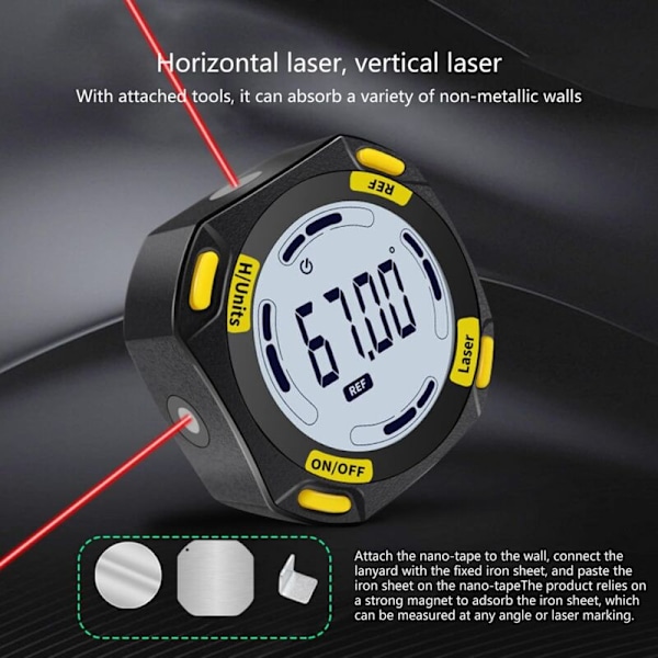 Digital vinkeldetektor Lasrar Elektronisk nivå Numerisk nivå Uppladdningsbar USB Gradvinkelmätare Lasrar Lasrar Gradvinkelmätare Inclinometer Digitala Vinklar Laser