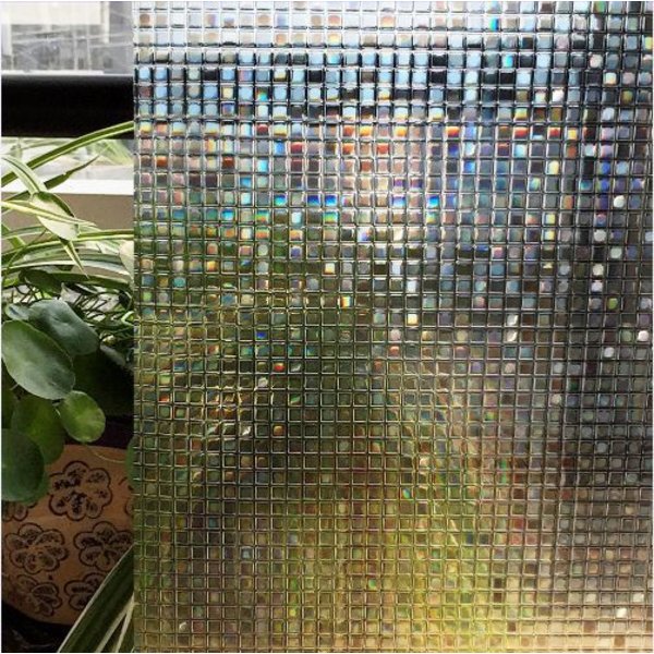 Mosaik Fönsterfilm för Sekretess [45x200 cm] - Statisk Cling Blackout Fönsterfilm - Självhäftande och Opak Fönsterfilm