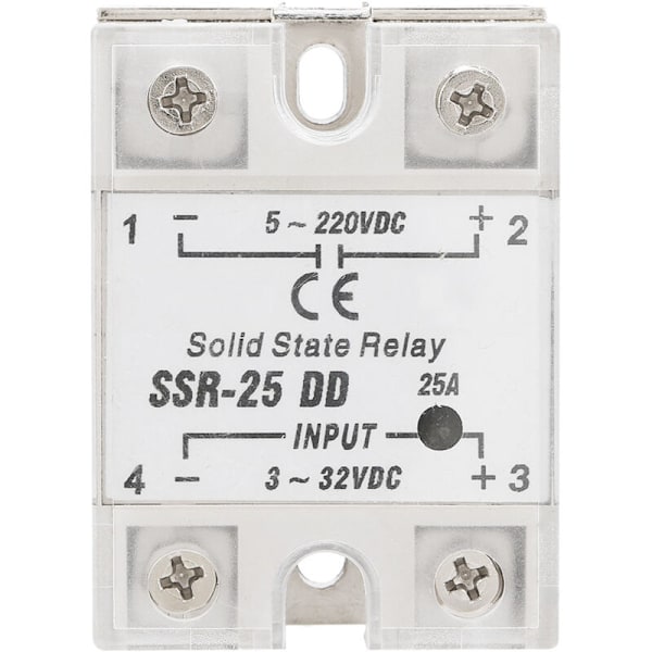 SSR-25 DD 25A 5-220VDC solid state-relä för industriella automationsprocesser