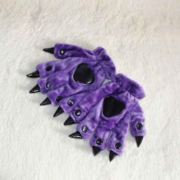 Pote Klø Handsker Handsker Vinter Sød Tyk Unisex Dyr Klø Hånd Handsker Cosplay Handsker Kostume Gave til Halloween Jul