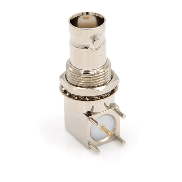 Kontakt BNC 50 OHM BNC FEMALE BULKHEAD SUD PCB Rettvinklet kontakt RF Koaksialadapter med Lavt Tap for RF Applikasjon CCTV Broadcast (5 deler)