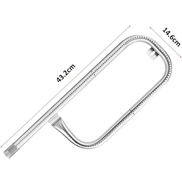 60040 43.2CM Udskiftningsbrænder til Weber Q100, Q120, Brænderrør til Weber Q1000, Q1200 gasgrill.