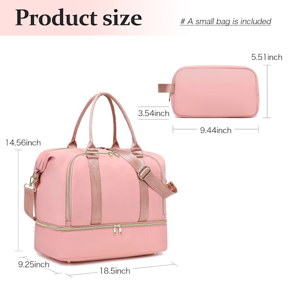 Dames Weekend Resväska Övernattning Resväska Handbagage Tote Väska
