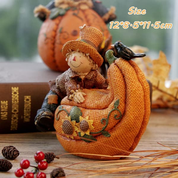 Fugleskremselborddekorasjon Figur Høstfigur Dekorasjon Smil Høst Høst Gresskar Thanksgiving Halloween Påske
