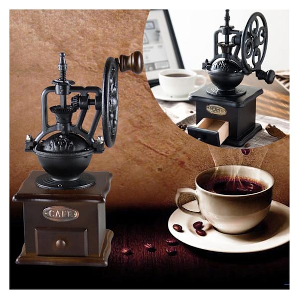 Manuell kaffekvarn kaffeset 1 st Retro kaffekvarn Handvev kaffekvarn Manuell kaffebryggare Köksdekor Lämplig för hem Butik (C