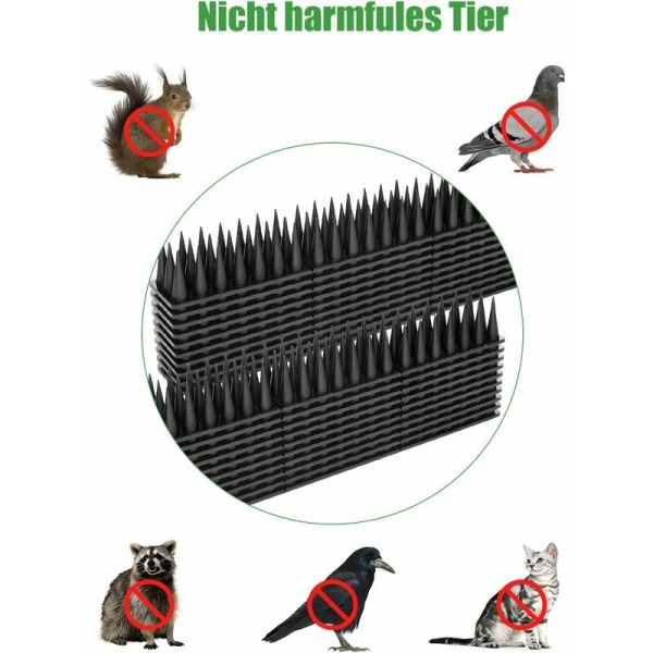 Plastik Anti-Due Pigge Spikes, Anti-Due Pigge Spikes til Balkon, Anti-Fugl Pigge Installer Hegn Vindueskarme, Forhindre Duer, Krager, Katte i at Lande (15 stk)