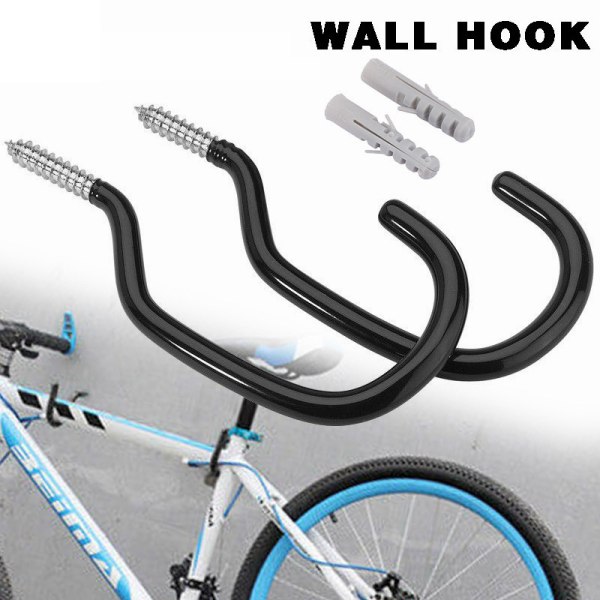 Garage doppad krokar cykelkrokar väggkrokar förvaringskrokar cykel metallkrokar (röd)
