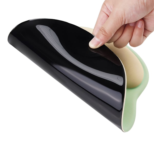 Khaki persika pulver-Musmatta med kudde-Handledsstödsspel-Musmatta handledsstöd-Komfort med handledsstöd Ergonomisk -PC bärbar dator Notebook- linje glänsande sili
