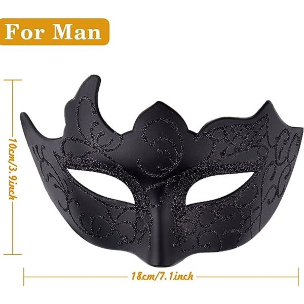 Par Venetiansk Mask Maskerad Mask Kvinna Spets Venetiansk Mask för