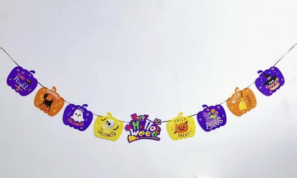 2 stk. Halloween pull flag dekoration kreativ hængende
