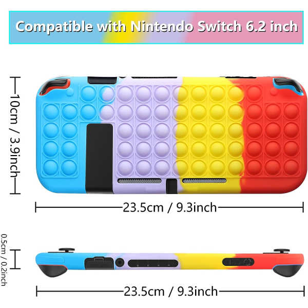 (Punainen) 1 sarja Yhteensopiva Nintendo Switch -suojakotelo Anti-Crush Silikoni Kotelo Lapsille Nintendo Switch 6.2 Anti-Scratch Suojakotelo