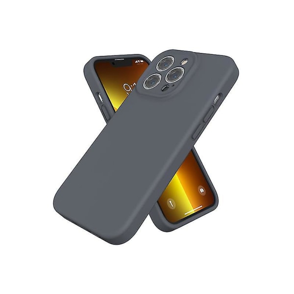 Flydende silikone telefoncover, iPhone 13Pro (6.1in) sort telefoncover