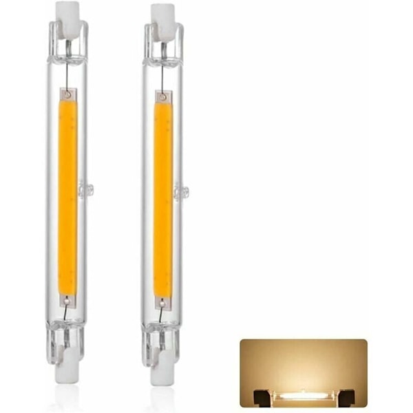R7S 118mm LED pære 20w Dimbar, varmhvit 3000k 3000LM, lineær erstatning for halogenlampe J118 20W, 360 graders belysning, glans, R7S OCB LED rør for pr