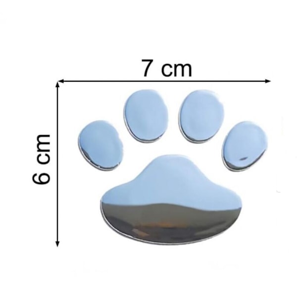 2 stk. bilklistremerker Bjørn Katt Hund Mønster 3D Reflekterende Klistremerke