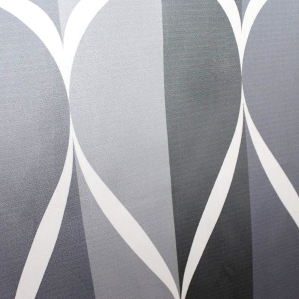 Bruseforhæng 180x200cm Vandafvisende, Vaskbart og Skimmelsikkert Polyester Bruseforhæng med 12 Kroge og Grå Vægtforing