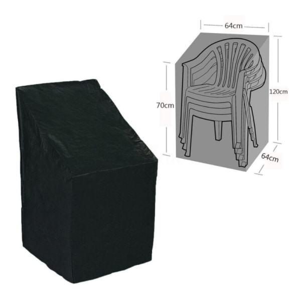Huonekalujen suojus Vedenpitävä puutarhakalusteiden suojus, Huonekalujen suojapeite, Puutarhasuojus pöydille, sohville, nojatuoleille, tuoleille, musta 64 * 64 * 12