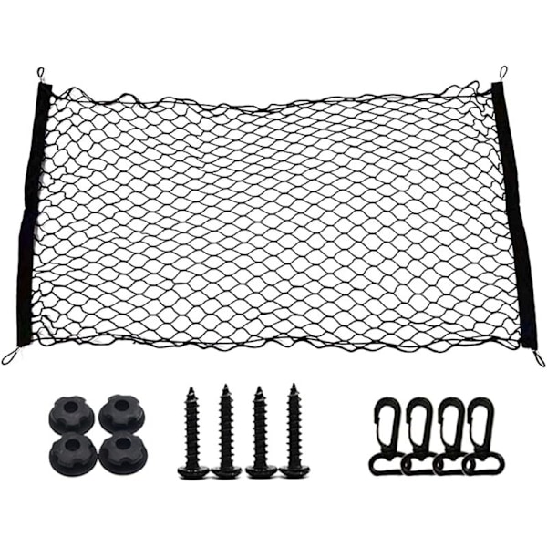 90x40cm auton tavaratilan säilytysverkko sopii useimpiin autojen tavaratiloihin, erittäin joustava kiinteä matkatavaraverkko