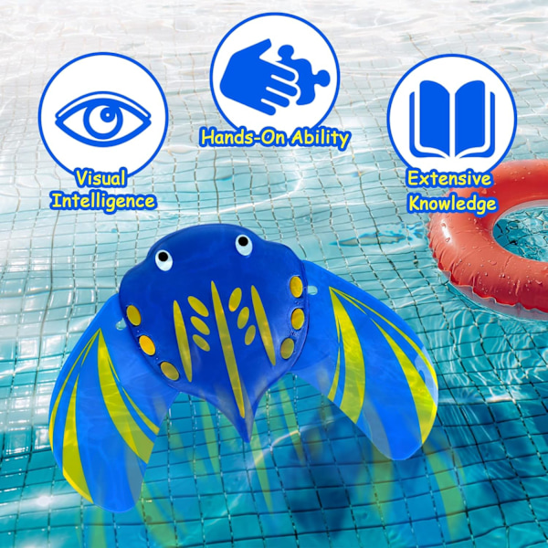 1 st Dykningsleksak, Stingrocka Undervatten Pool Leksak, Vattenleksak Set, Barn Dykningsleksak Simma Sommarleksaker