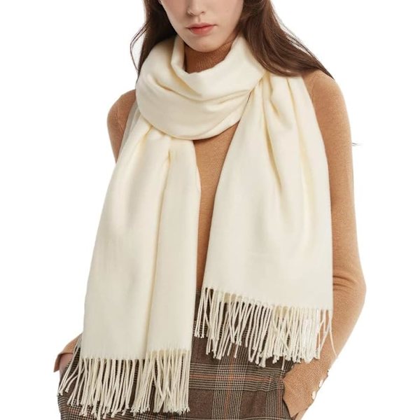 Dame vinter skjerf kashmir tekstur kashmir sjal wrap myk varm teppe 200*70cm