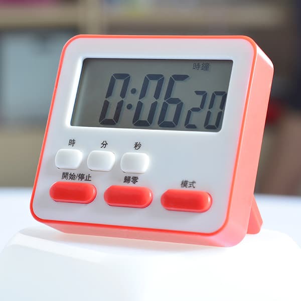Stor LCD-skärm magnetisk kökstimer, digital kökstimer, stoppur nedräkning, högt larm, barnprovstuditimer (1 stycke, med batterier)