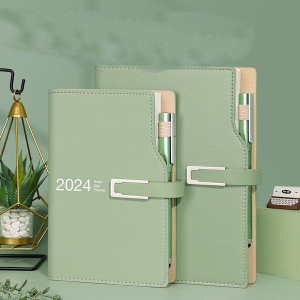 2024 planer klassisk anteckningsblock magnetisk anteckningsbok skriv anteckningsbok schema anteckningsbok resedagbok tom dagbok A5 anteckningsblock linjerad arbetskalender