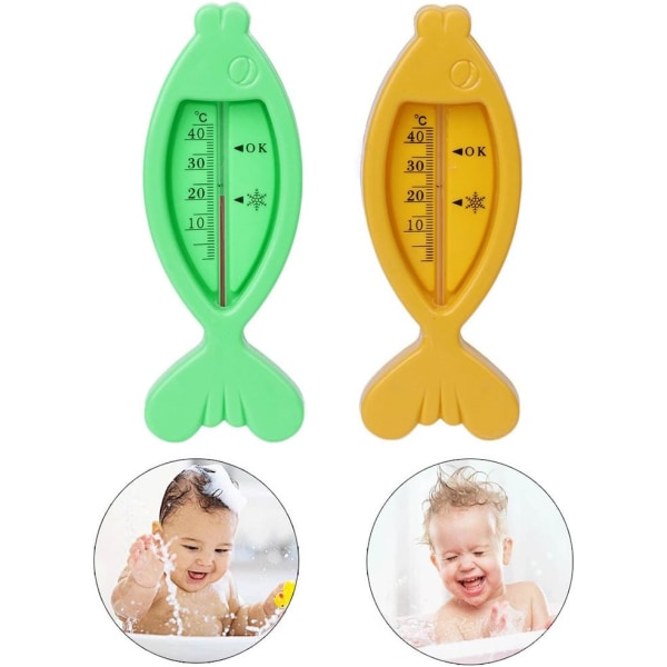 Fiskformet vanntermometer for baby, småbarn, badetemperatur, dusjleker