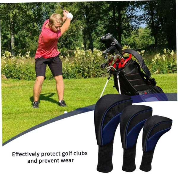 Sininen - 3 golf-mailan päällys, puinen päällys