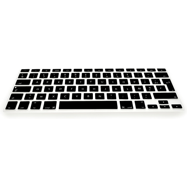 Tastaturbeskytter for Apple MacBook Air 13 Pro Retina 13" og 15" - Fleksibel silikonnøkkelbeskytter - Svart slank pute