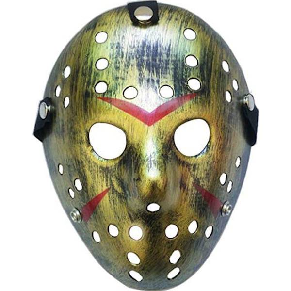 Kauhu Halloween -asu jääkiekkomaski juhlakosplay-rekvisiitta (kulta)