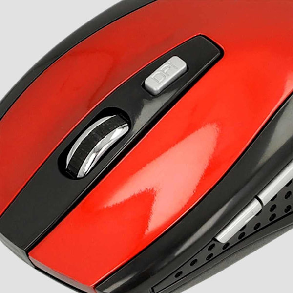 Trådløs optisk sporingsmus USB-mottaker 2.4G 1600 DPI 6 knapper for PC bærbar grønn trådløs sensor