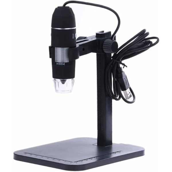 Professionellt USB-mikroskop USB digitalt mikroskop 100 0X 8 LED 2MP kameraförstoringszoom Borescope elektroniskt mikroskop med lyftfäste