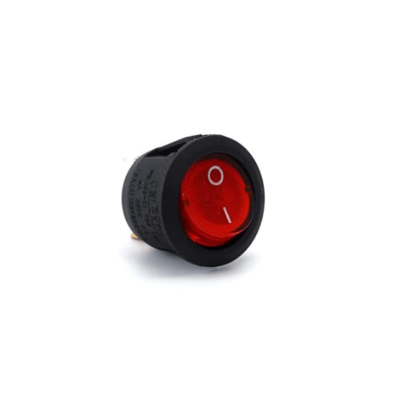 CABLEPELADO 3 Pin SPST ON-OFF Rocker Switch - 3 Terminal Switch - 6A 250VAC - 10A 125V - Red LED